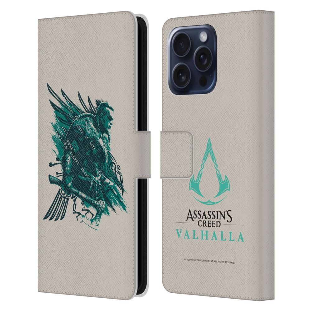 ASSASSINS CREED アサシンクリード - Valhalla Compositions And Patterns / Eivor's Bearded Axe (Skegg?x) レザー手帳型 / Apple iPhoneケース - PGS